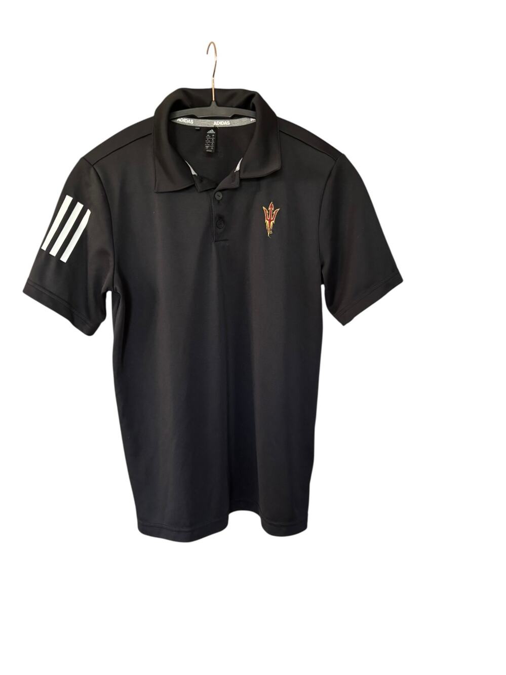 Adidas Boys ASU Arizona State Sun Devils Shirt Collar Size Youth Large Golf